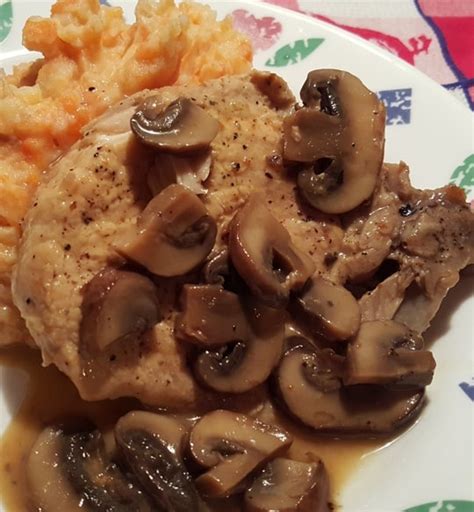 Pressure Cooker Pork Chops in Homemade Mushroom Gravy | This Old Gal