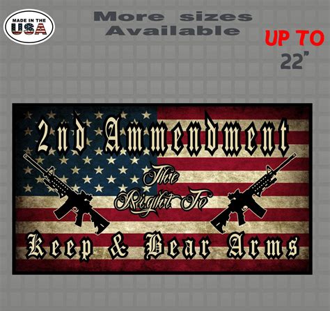 Second Amendment Rights Vinyl Decal Sticker | 2nd Amendment Decal | Gun ...