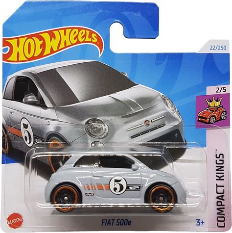 Hot Wheels Fiat 500e Compact Kings 2 5 HTC18 Short Card Grey Mattel 2024 Amazon Co