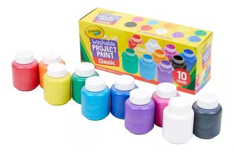 Tempera Escolar Crayola Lavable Para Niños 10 Colores Envío gratis