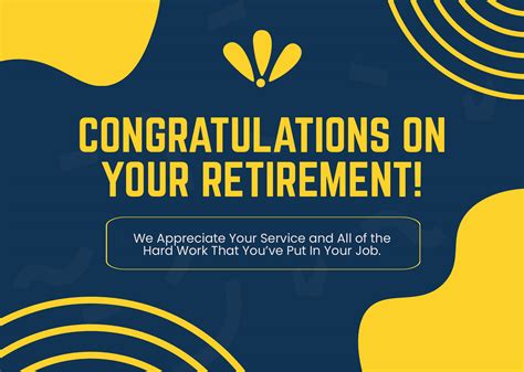 Retirement Congratulations Card Template in PSD, Illustrator, Google ...