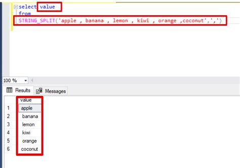 The Stringsplit Function In Sql Server