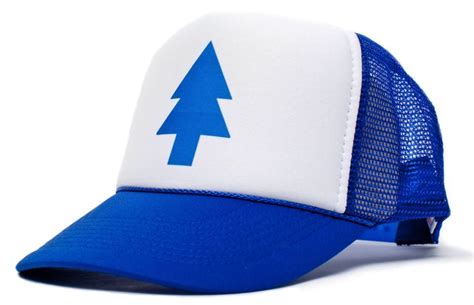 Dipper Hat Cap Blue Pine Tree Adult Unisex One Size Trucker Royal Curved Bill Dipper Pines Hat