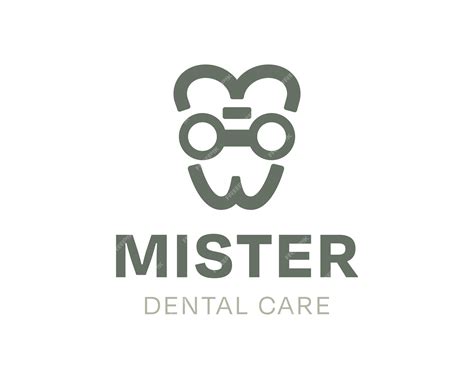 Дизайн логотипа Mister Dental Care логотип зуба Премиум векторы