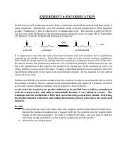 Lab Chem Pdf Experiment Esterification In This Lab You Will