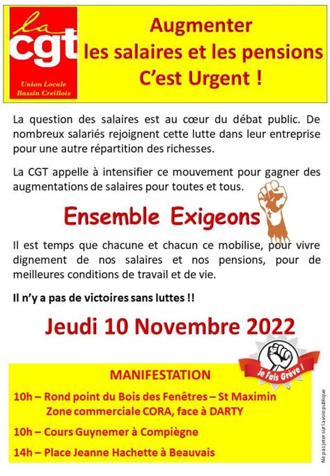 Flyer Augmenter Les Salaires Et Les Pensions C Est Urgent Ul