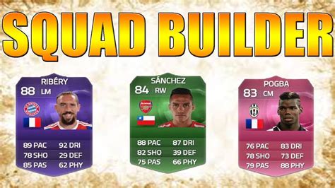 FIFA 15 FUT SQUAD BUILDER 450K HYBRID RIBERY SANCHEZ POGBA YouTube