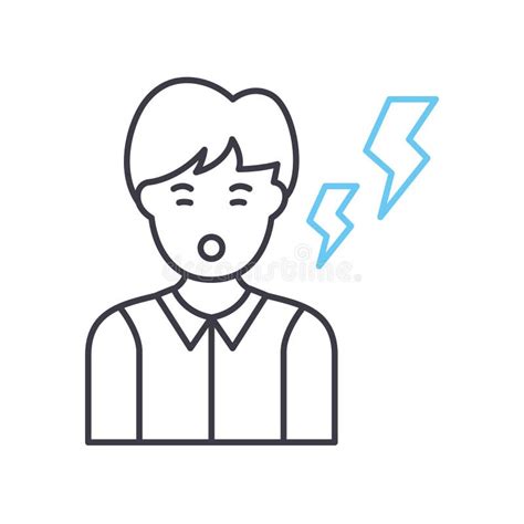 panic attack  icon outline symbol vector illustration concept