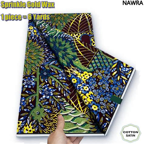 New Arrival Guaranteed Veritable Ankara Fashion Gold Wax 100 Cotton