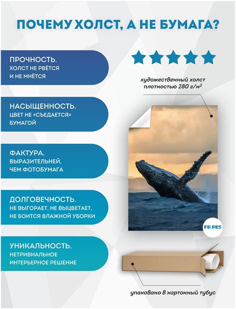 Постер на холсте кит на закате, море кит большой синий кит 30х40 см ...
