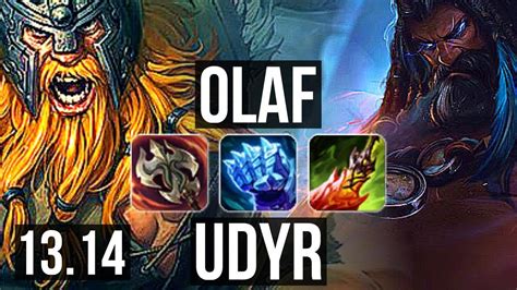 OLAF Vs UDYR TOP 1 4M Mastery Legendary 13 3 5 300 Games KR