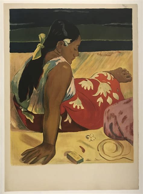 Paul Gauguin Tahitian Women 1954 Vintage Lithograph Poster