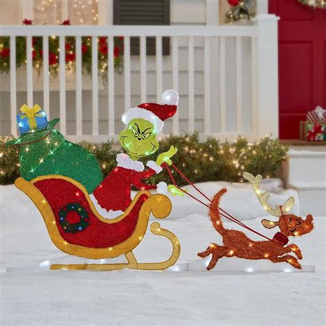 Kufutee Outdoor Yard Style B Grinch Christmas Garden Stake Lighting