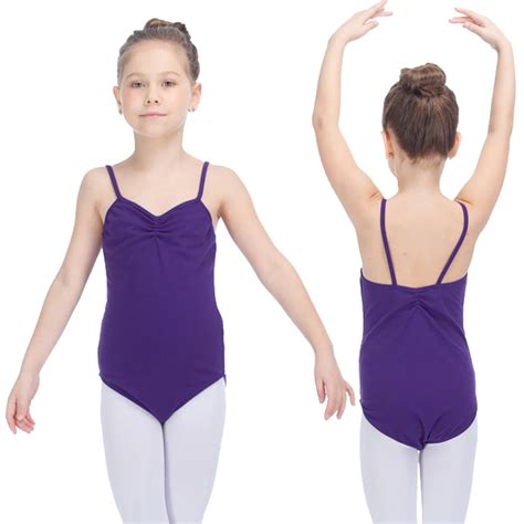 Camisola De Ballet P Rpura Para Ni Os Leotardo De Baile De Algod N