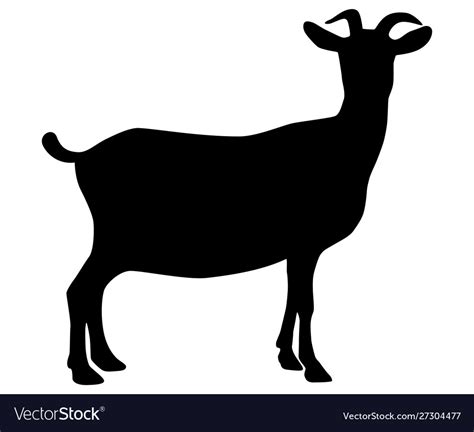 A black goat Royalty Free Vector Image - VectorStock