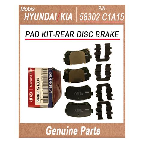 58302C1A15 PAD KIT REAR DISC BRAKE Genuine Korean Automotive Spare