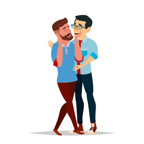 vetor de casal masculino gay relacionamento homossexual romântico lgbt ilustração de