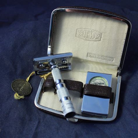 Vintage Nos Ben Hur Travel Safety Razor Darwin Shaving