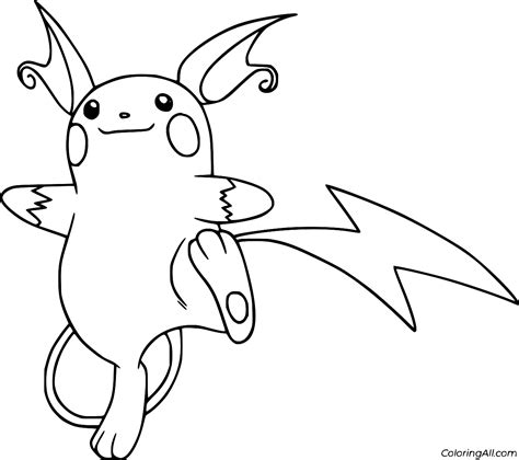 Raichu Coloring Page - ColoringAll