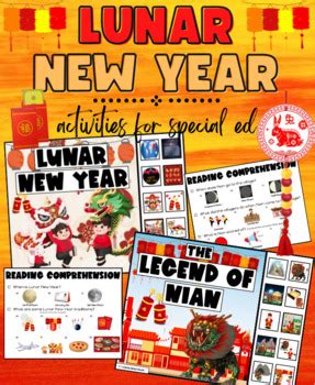 Lunar New Year Activity BUNDLE! Lunar New Year Adapted Books | TPT