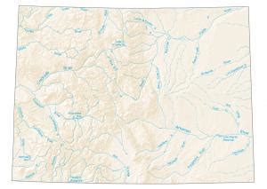 Colorado Lakes and Rivers Map - GIS Geography