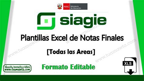 Minedu Plantillas De Notas Finales Para El Siagie Excel Tu Amawta Hot