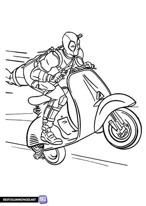 Deadpool Colouring Pages Free Printable Coloring Pages