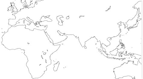 Eastern Hemisphere Blank Map