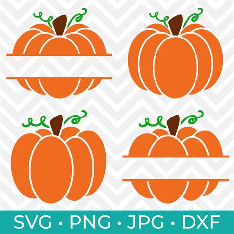 Pumpkin Svg Bundle Fall Svg Pumpkin Split Monogram Svg Etsy