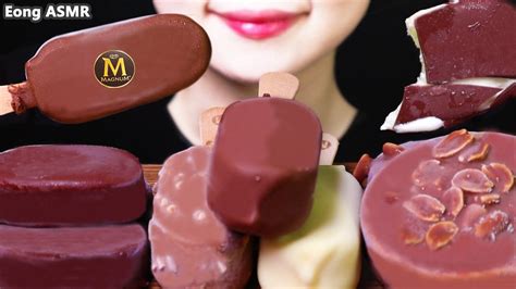 Asmr Chocolate Ice Cream Tico Magnum Googoo 초콜릿 아이스크림 티코 매그넘 구구 Youtube