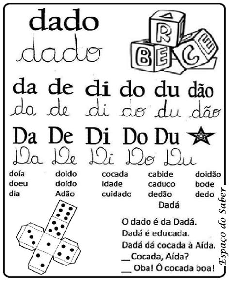 Ficha De Leitura Letra D - Ficha De Leitura Com A Letra D - RETOEDU