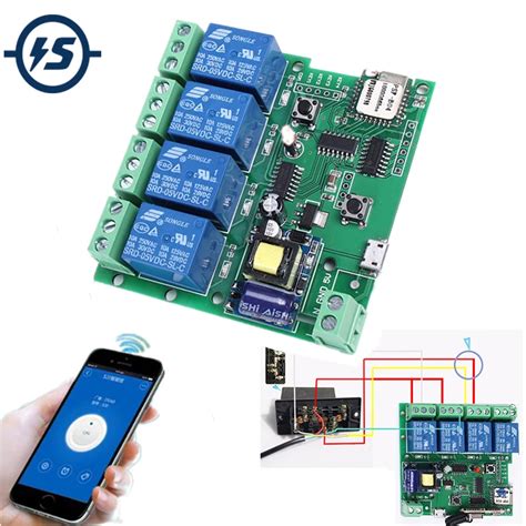 M Dulo De Rel Wifi V Canais Controle Remoto Sem Fio