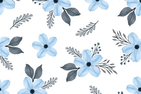 Fresh Blue Floral Pattern Graphic by setyawati_elis · Creative Fabrica