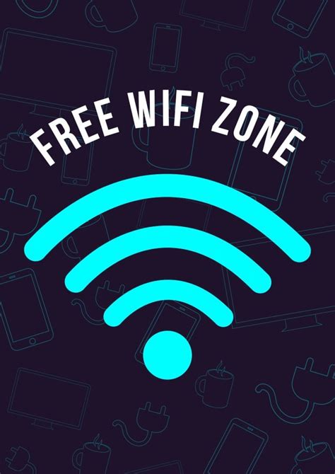 Personaliza Este Dise O De Se Al De Zona Wifi Gratuita Con Patr N Fl Or