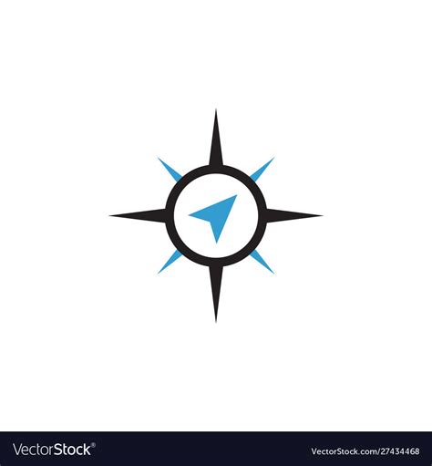 Compass Abstract Icon Graphic Design Template Vector Image