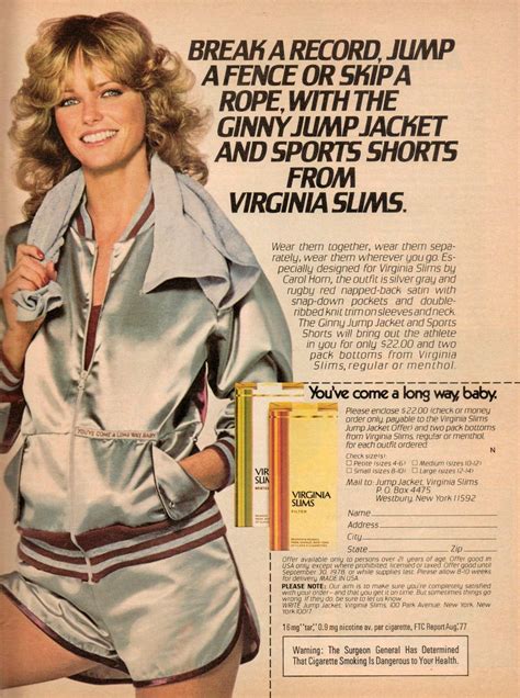 1978 Cheryl Tiegs For Virginia Slims Cigarettes Advertisement