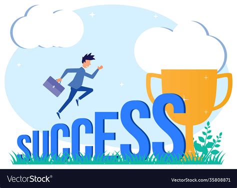 Graphic Cartoon Character Success Royalty Free Vector Image