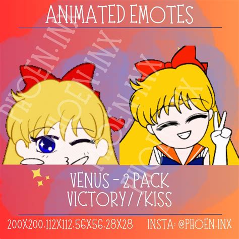 Animated Sailor Venus Emotes Pack X X X X