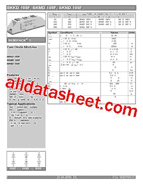 SKMD105F12 Datasheet PDF Semikron International