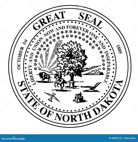 North Dakota State Seal Stock Illustration Illustration Of Dakota