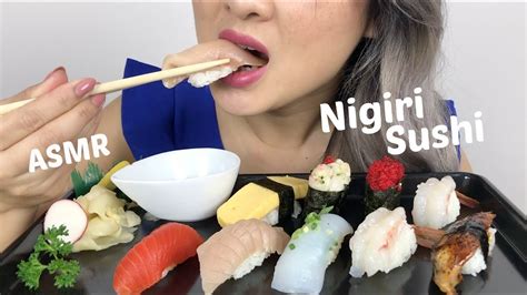 Nigiri Sushi ASMR Eating Sounds N E Lets Eat YouTube