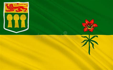 Flag of Saskatchewan, Canada Stock Illustration - Illustration of ...