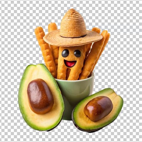 Dibujos Animados De Aguacate Mexicano Personaje Feliz Archivo Psd Premium