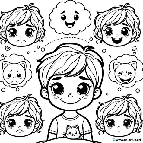Desenho Das Emoções Para Colorir