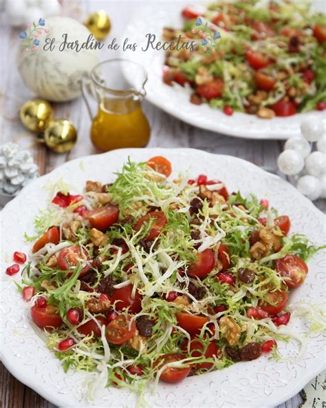 Ensalada De Escarola Tomate Y Granada Muy Rica El Jardín De Las Recetas