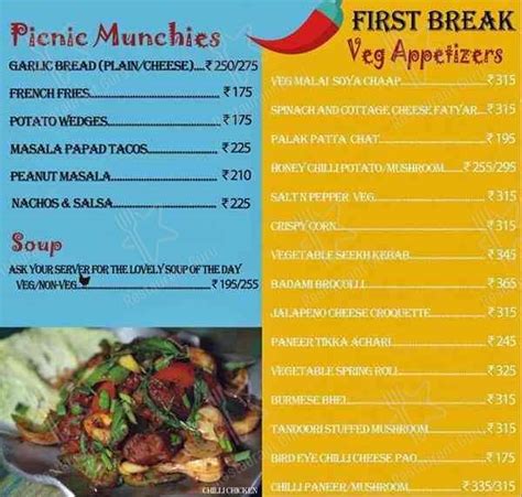 Menu At The Classroom Gurugram SCO 32