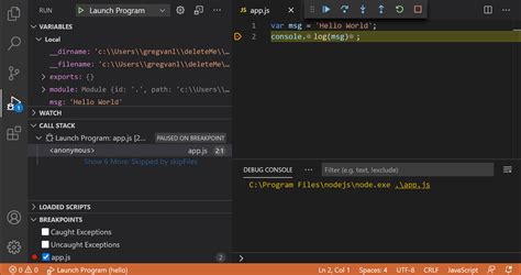 Debug Code With Visual Studio Code