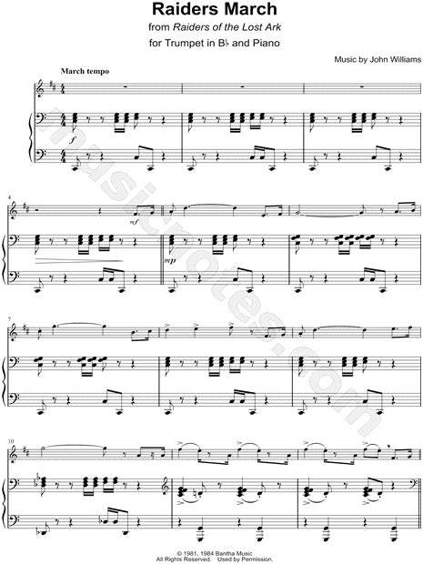 Unleash The Adventure Your Indiana Jones Trumpet Sheet Music Awaits