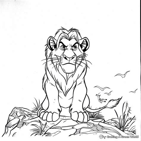 Lion King Scar Coloring Pages Free And Printable