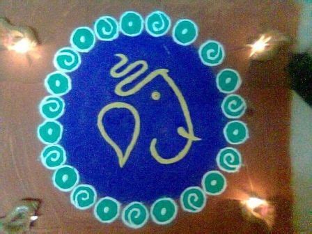 15+ Best Ganesh Rangoli Designs | Styles At Life